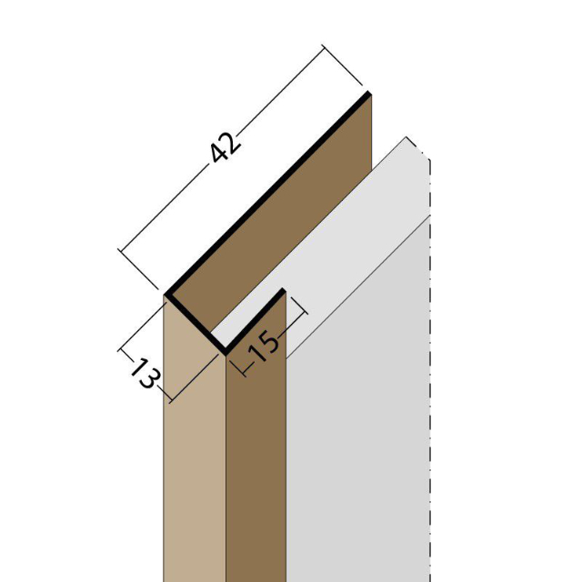 Anschluss- und Einfassprofil U-Profil PVC 3563