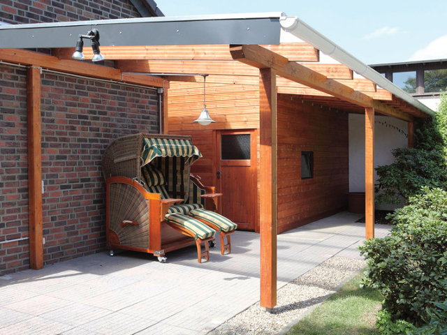 Dachrinnen-Set für Terrasse/Vordach als Pultdach bis 4,0 m